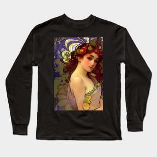 Art Noveau Lady Long Sleeve T-Shirt